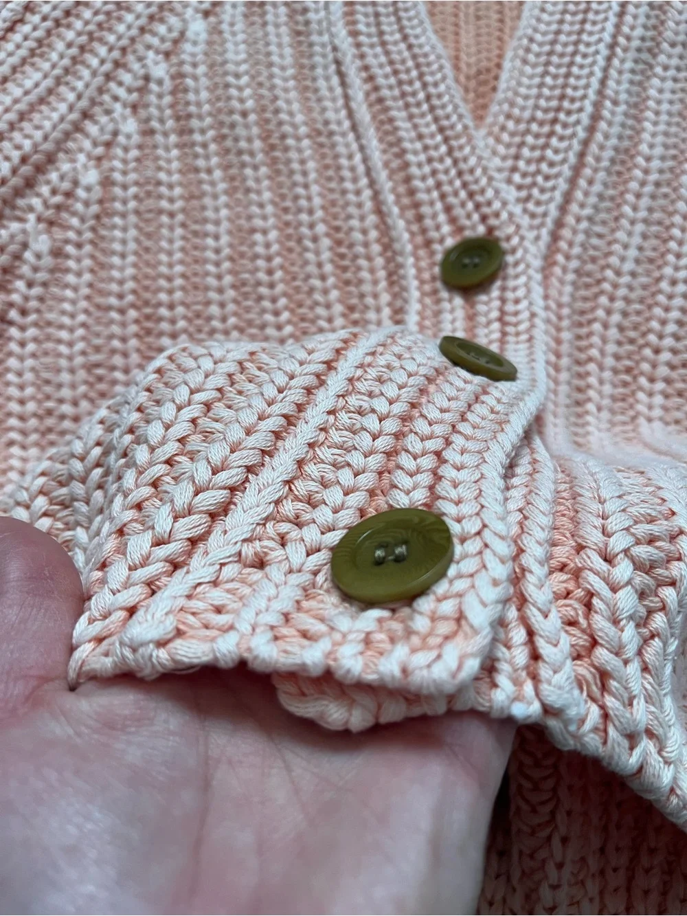 Free People Sweet Nothing cardigan (see measurements) Cropped Pink Chunky Knit
